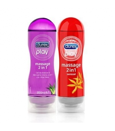 DUREX PLAY MASSAGE ALOE + SENSUAL DUPLO 200 ML +