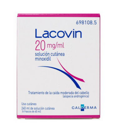 LACOVIN 20 MG/ML SOLUCION CUTANEA 4 FRASCOS 60 M