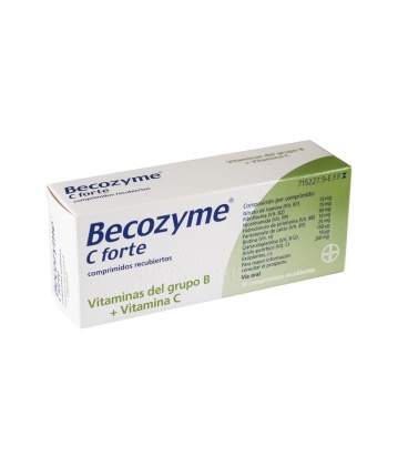 BECOZYME C FORTE 30 COMPRIMIDOS RECUBIERTOS