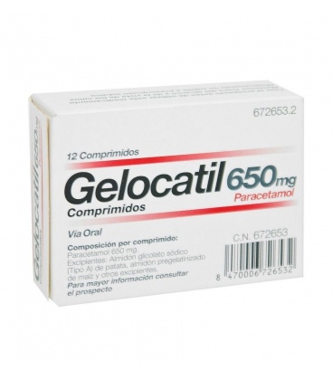 Gelocatil 650 Mg 12 Comprimidos (Tiras)