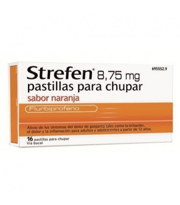 Strefen 8.75 Mg 16 Pastillas Para Chupar Naranja