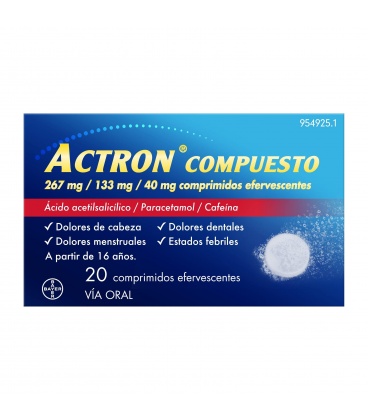 ACTRON COMPUESTO 20 COMPRIMIDOS EFERVESCENTES