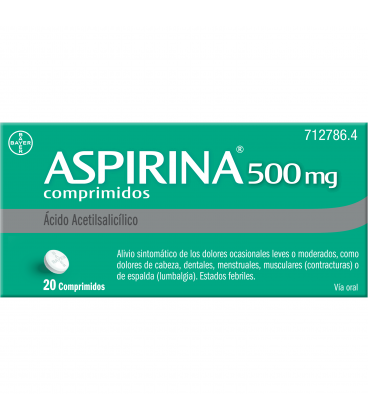 ASPIRINA 500 MG 20 COMPRIMIDOS