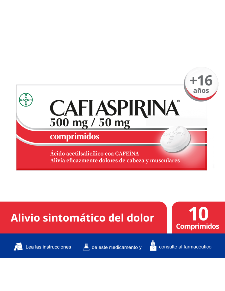 Cafiaspirina 500 mg/50 mg 20 Comprimidos