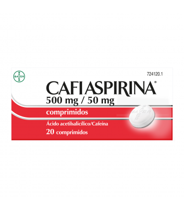 Cafiaspirina 500 mg/50 mg 20 Comprimidos