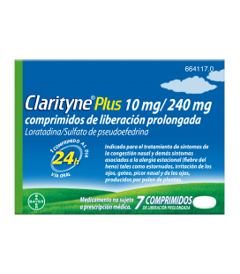 Clarityne Plus 10mg/240mg 7 comprimidos