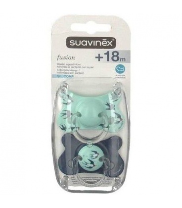 Suavinex Chupete Silicona Anatomico +18M 2U