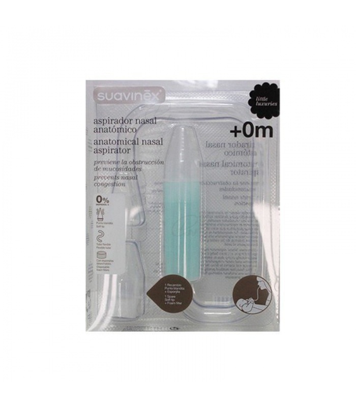 Mejor precio en Aspirador nasal anatómico Suavinex, logra que bebé duerma sin molestias - Pharmashop Envío 24h