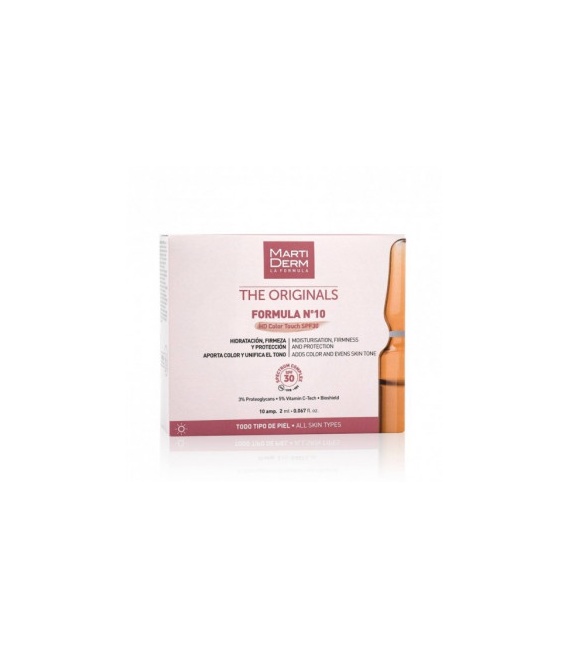 Comprar Martiderm Fórmula Nº10 HD Color Touch SPF30, 10 Ampollas x 2 ml ...