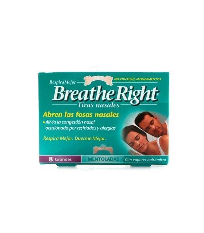 Tiras Nasales Breathe Right Transparentes G 10 Unidades 