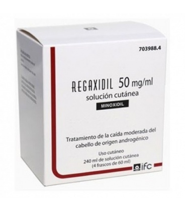 Regaxidil 50 mg/ml 4 Frascos 60 ml