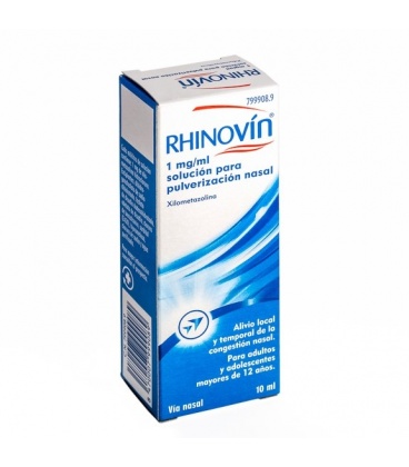 RHINOVIN 1 MG/ML SOLUCIÓN PULVERIZACIÓN NASAL 10 ML