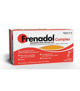 FRENADOL COMPLEX para síntomas de resfriado y gripe 10 sobres solución oral