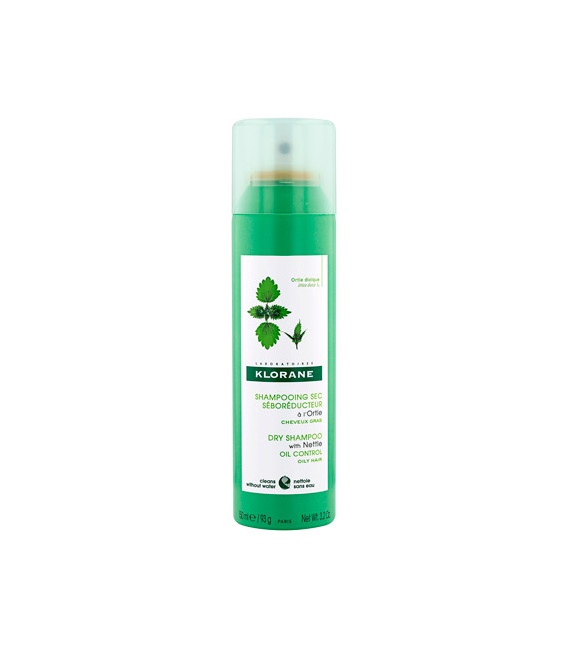 Klorane champú seco seborregulador con extracto de ortiga, 150 ml
