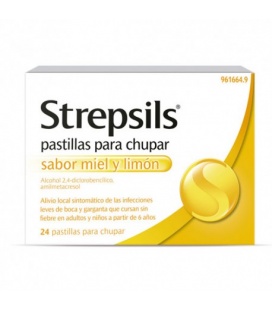 STREPSILS 24 PASTILLAS PARA CHUPAR MIEL-LIMON