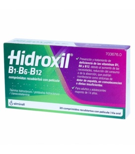 HIDROXIL B1 B6 B12 30 COMPRIMIDOS RECUBIERTOS