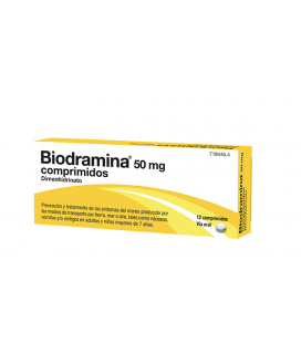 BIODRAMINA 50 MG 12 COMPRIMIDOS