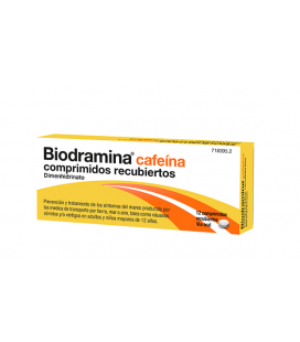 BIODRAMINA CAFEINA 12 COMPRIMIDOS
