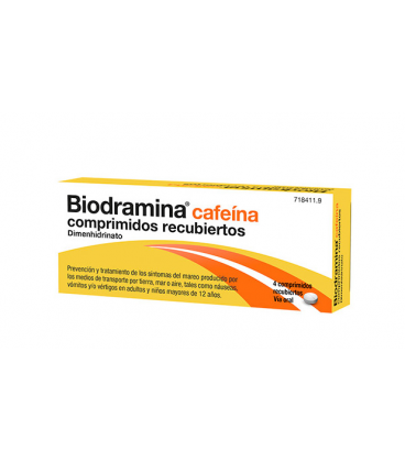 BIODRAMINA CAFEINA 4 COMPRIMIDOS