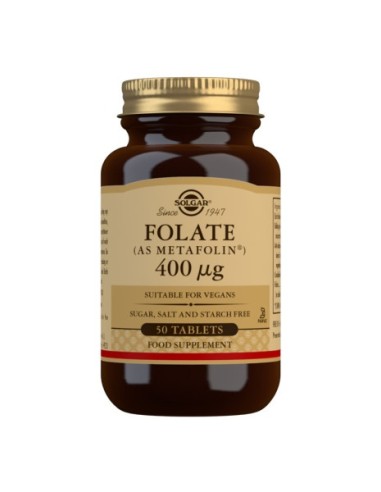 Solgar Folato (como Metafolin) 400Mcg 50 Comprimidos