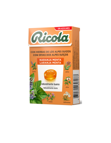 Faes Ricola Caramelos Sin Azúcar Naranja-Menta 50g