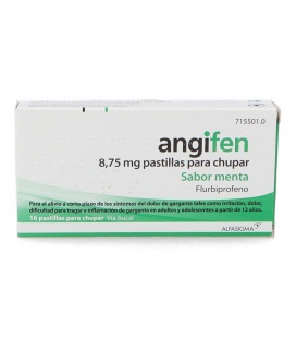 Angifen 8,75 mg 16 Pastillas para Chupar Sabor Menta