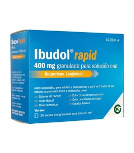 Ibudol Rapid Efg 400 mg 20 sobres granulado solución oral
