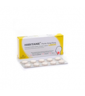 Hibitane 5 mg/5 mg 20 comprimidos para chupar sabor limón