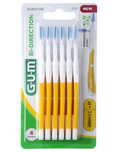 Cepillo interdental GUM 2714 bi-direction 6 unidades