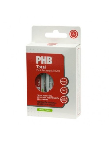 Phb pack total pasta dental 3 unidades 15 ml