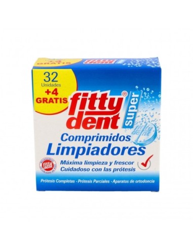 Fittydent super comprimidos limpieza prótesis dentales