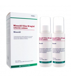 Minoxidil Viñas 50 mg/ml solución cutánea 2 frascos 120 ml