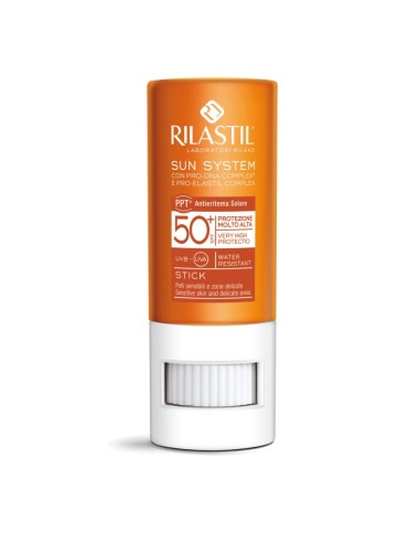 Rilastil sun system spf50+ stick transparente 8,5gr