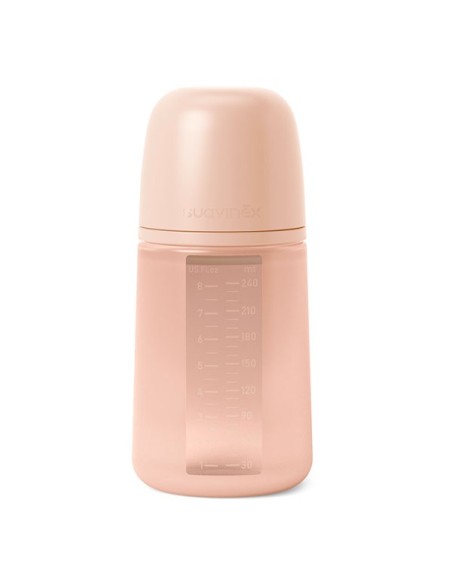 Biberón silicona suavinex soft colour +3 meses (240ml)
