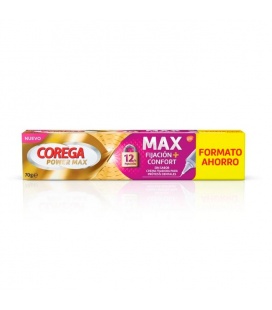 Corega max fijación + confort 1 tubo 70 gr sin sabor