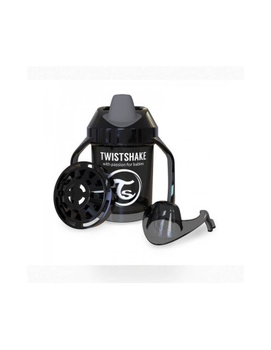 Twistshake taza 230 ml + 4m negra