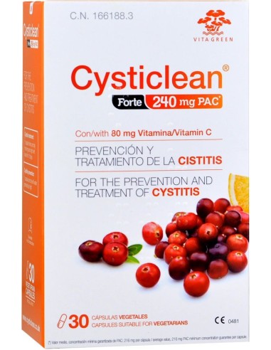 Cysticlean forte 240 mg pac 30 cápsulas