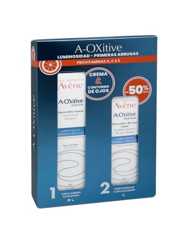 Avene pack a-oxitive día crema + contorno de ojos