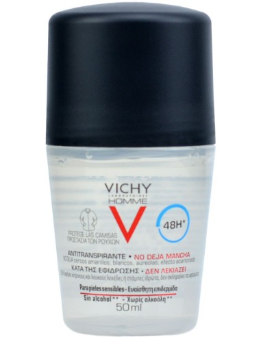 Vichy homme deo antitranspirante antimanchas 48 h