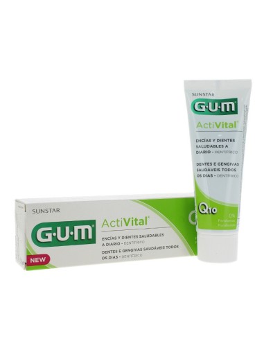 Gum activital gel dentífrico 2 envases 75 ml duo