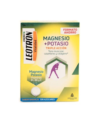 Leotron magnesio + potasio angelini 54 comprimidos
