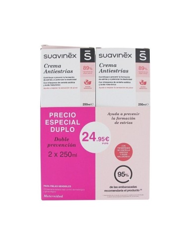 Suavinex crema antiestrías 2 envases 250 ml