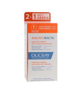 Ducray Anacaps Reactiv para Pelo y Uñas, 3 x 30 Cápsulas