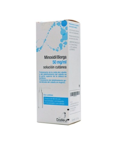 Minoxidil biorga 50 mg/ml solución cutánea 1 frasco 60 ml
