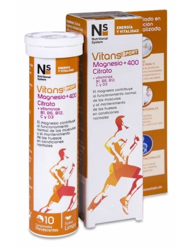 NS Vitans Magnesio + 15 Comprimidos efervescentes sabor naranja