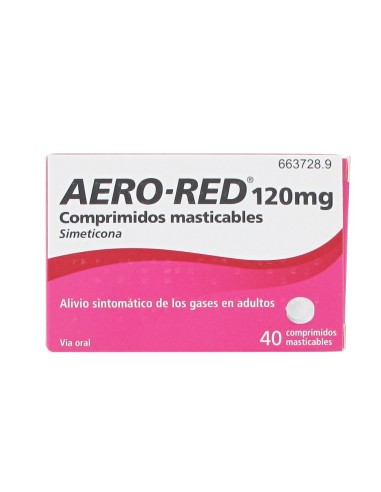 Aero red 120 mg 40 comprimidos masticables