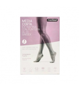 Medilast Media Corta con puntera (A-D) Compresión Fuerte Talla Ex. G