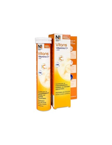 Ns Vitans Vitamina C + Zinc 20 Comprimidos Efervescentes