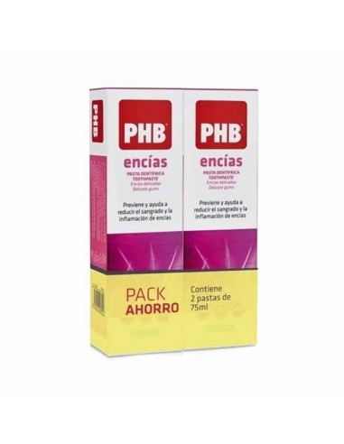 Phb encías pasta dental duplo 75 ml + 75 ml