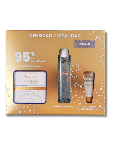 Avene Dermabsolu Bálsamo Noche Regenerador 40 ml + Agua Micelar 100 ml + Mascarilla Remodelante 15 ml